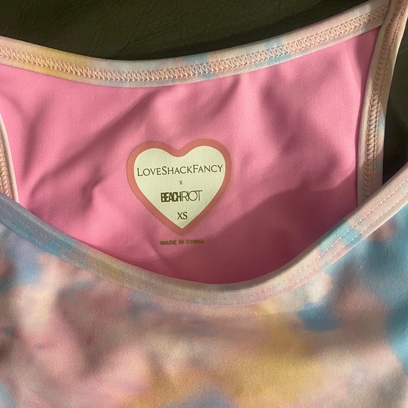 LoveShackFancy Beach Riot Anna x top pink, XS, NWT - Picture 4 of 4